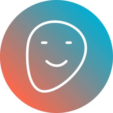 Gülümseme simgesi, illüstrasyon, beyaz arkaplan üzerindeki vektör