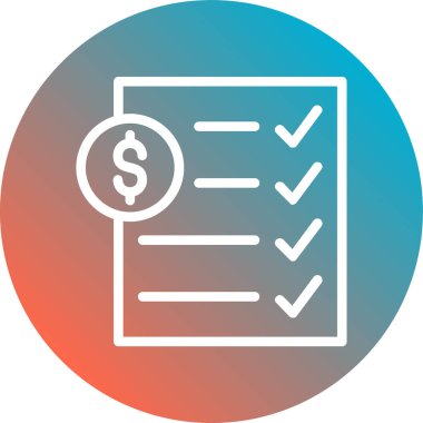 kontrol listesi yuvarlanmış vektör simgesi