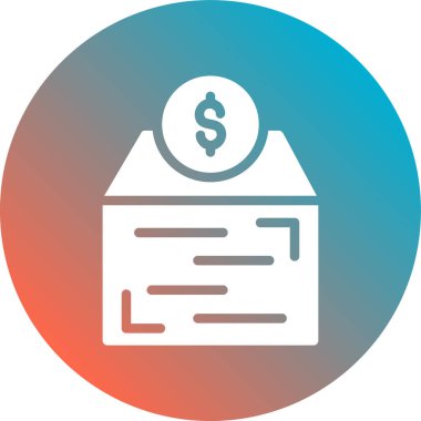 Dolar işareti vektör simgesi