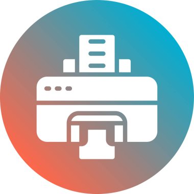 Yazıcı. Web simgesi basit illüstrasyon