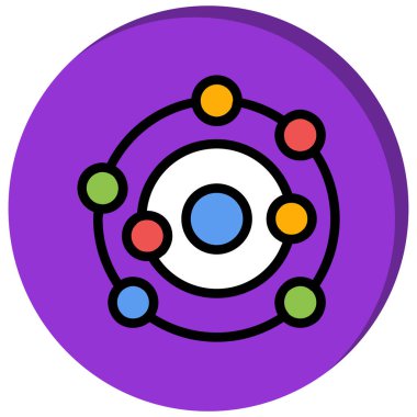 Molekül simgesi vektör illüstrasyonu