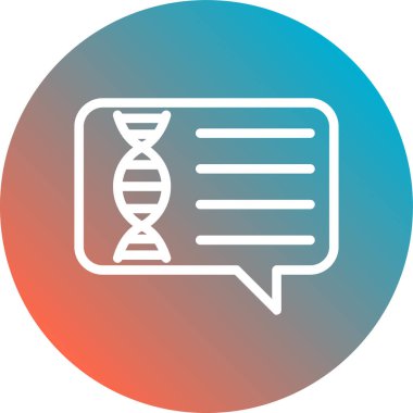 DNA ikonu vektör illüstrasyonu. DNA logosu işareti.