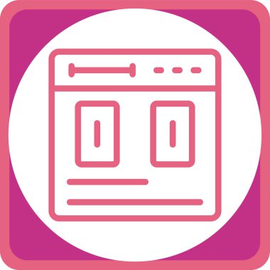 Tarayıcı. Web simgesi basit illüstrasyon