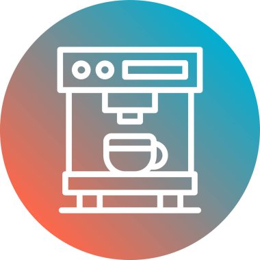 kahve makinesi simgesini, vektör çizim