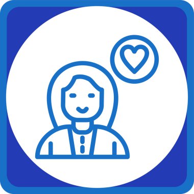 Bir kalp simgesinin vektör illüstrasyonu