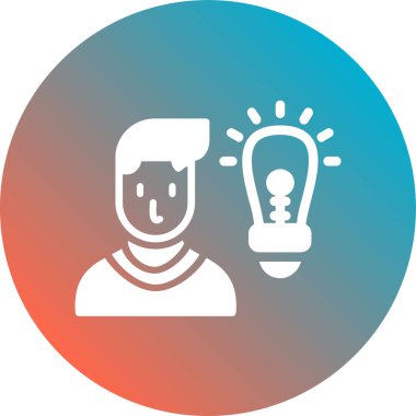 Ampul ve lamba simgesinin vektör çizimi