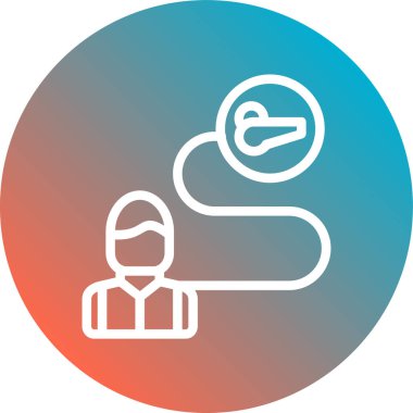 Bir insan simgesinin vektör illüstrasyonu