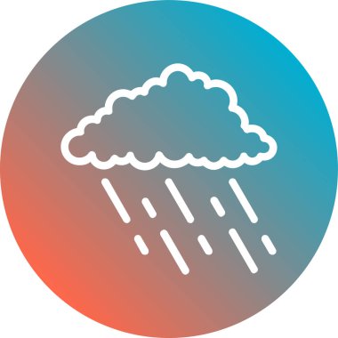 Bulut. Web simgesi basit illüstrasyon