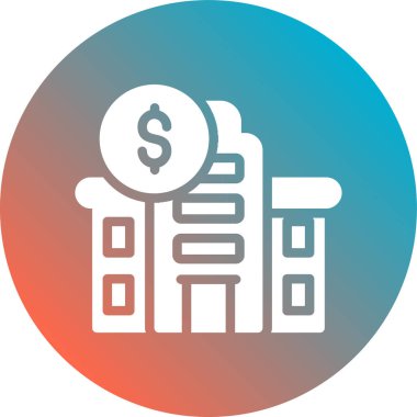 iş finans düz simgesi beyaz arkaplan, vektör, illüstrasyon izole