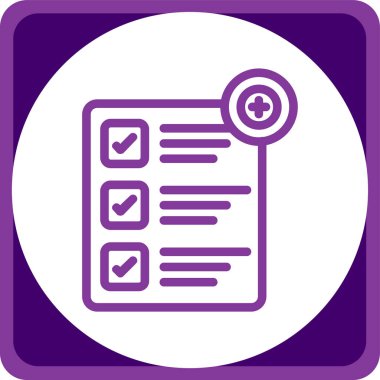 kontrol listesi simgesi, vektör illüstrasyonu