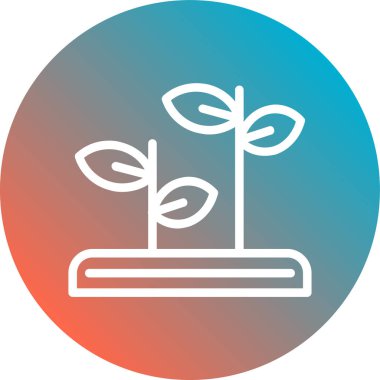 trend biçimi izole edilmiş arkaplanda bitki simgesi