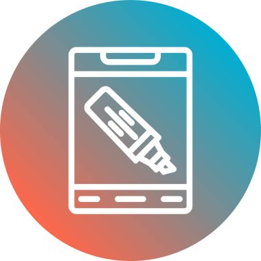 akıllı telefon simgesi vektör illüstrasyonu