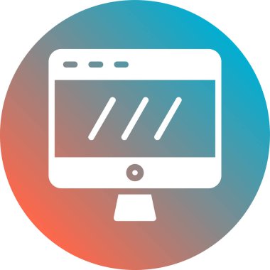 Bilgisayar simgesinin vektör illüstrasyonu