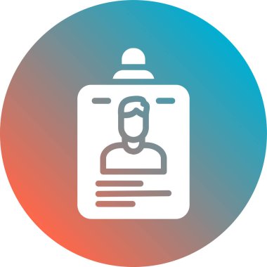 ID kart simgesi vektör illüstrasyonu