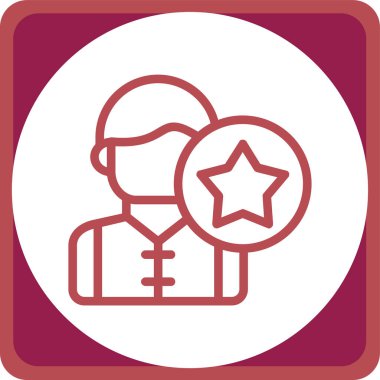 Bir yıldız simgesinin vektör illüstrasyonu