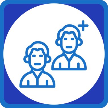 Bir grup insanın vektör çizimi