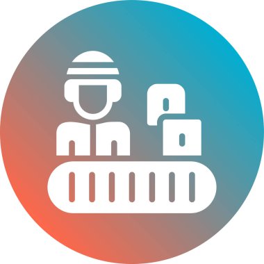 Bir benzin istasyonunun vektör illüstrasyonu