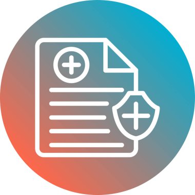 Tıbbi belgenin vektör illüstrasyon simgesi