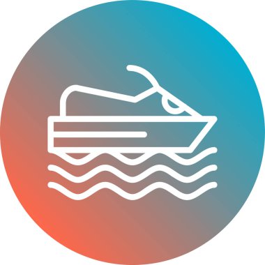 Gemi simgesi, vektör çizimi. tekne işareti