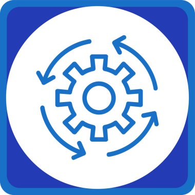 COG Tümleştirme vektör simgesi bir çerçeve içinde