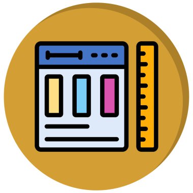 Çizelge. Web simgesi basit illüstrasyon