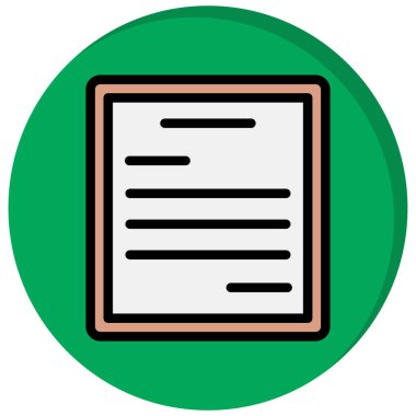 belge simgesi vektör illüstrasyonu