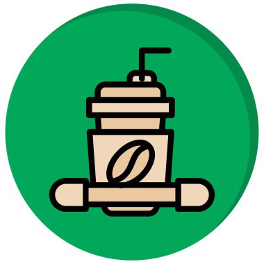 kahve ikonu vektör illüstrasyonu