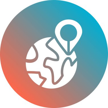 soyut arkaplanda izole edilmiş dünya simgesi