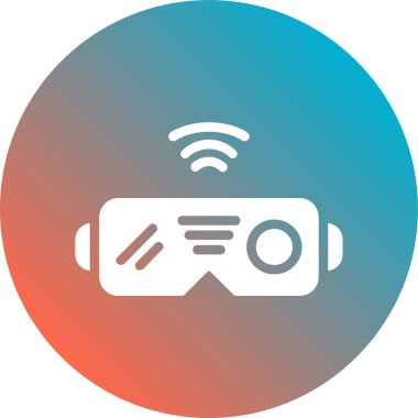 Sanal gerçeklik simgesinin vektör illüstrasyonu