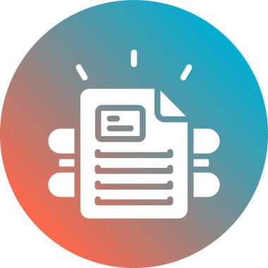 belge simgesi vektör illüstrasyonu