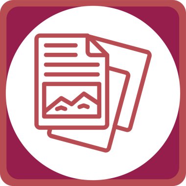 Belge. Web simgesi basit illüstrasyon