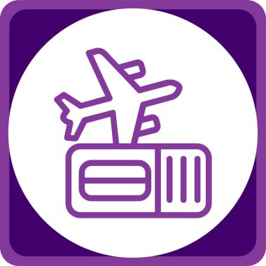 Hava bilet simge vektör çizim