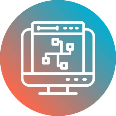 Bilgisayar. Web simgesi basit tasarım