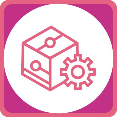 Dişliler. Web simgesi basit illüstrasyon