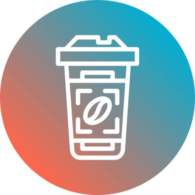 Kahve fincanı simgesinin vektör çizimi