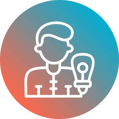 Büyüteç simgesi olan bir adamın vektör çizimi