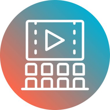 TV simgesi vektör illüstrasyonu