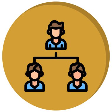 İnsanların farklı simgelerindeki vektör illüstrasyonu