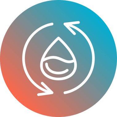 Bir damla simgesinin vektör illüstrasyonu