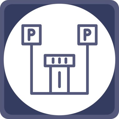 vektör park alanı modern simgesi