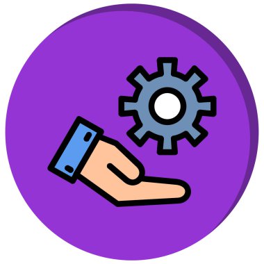 dişli vektör simgesi modern basit vektör çizimi