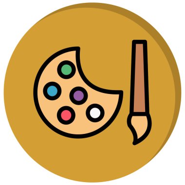 boya palet simgesi. Basit resimleme