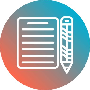 kalem düz yuvarlanmış simge