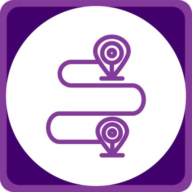 Bir harita simgesinin vektör illüstrasyonu