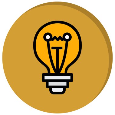 Bir ampulün vektör illüstrasyonu