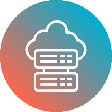 Sunucu simgesi soyut arkaplanda izole edildi