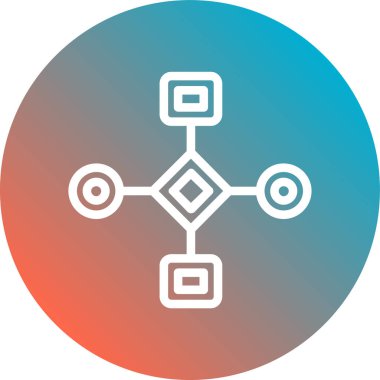 Benzersiz ağ vektör simgesi