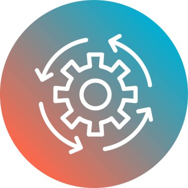 Dişliler. Web simgesi basit illüstrasyon