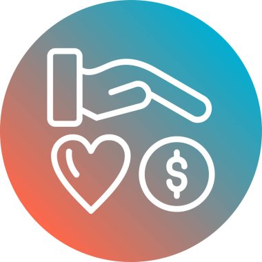 kalp vektör simgesi modern basit illüstrasyon