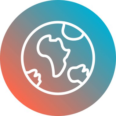 Dünya simgesinin vektör illüstrasyonu